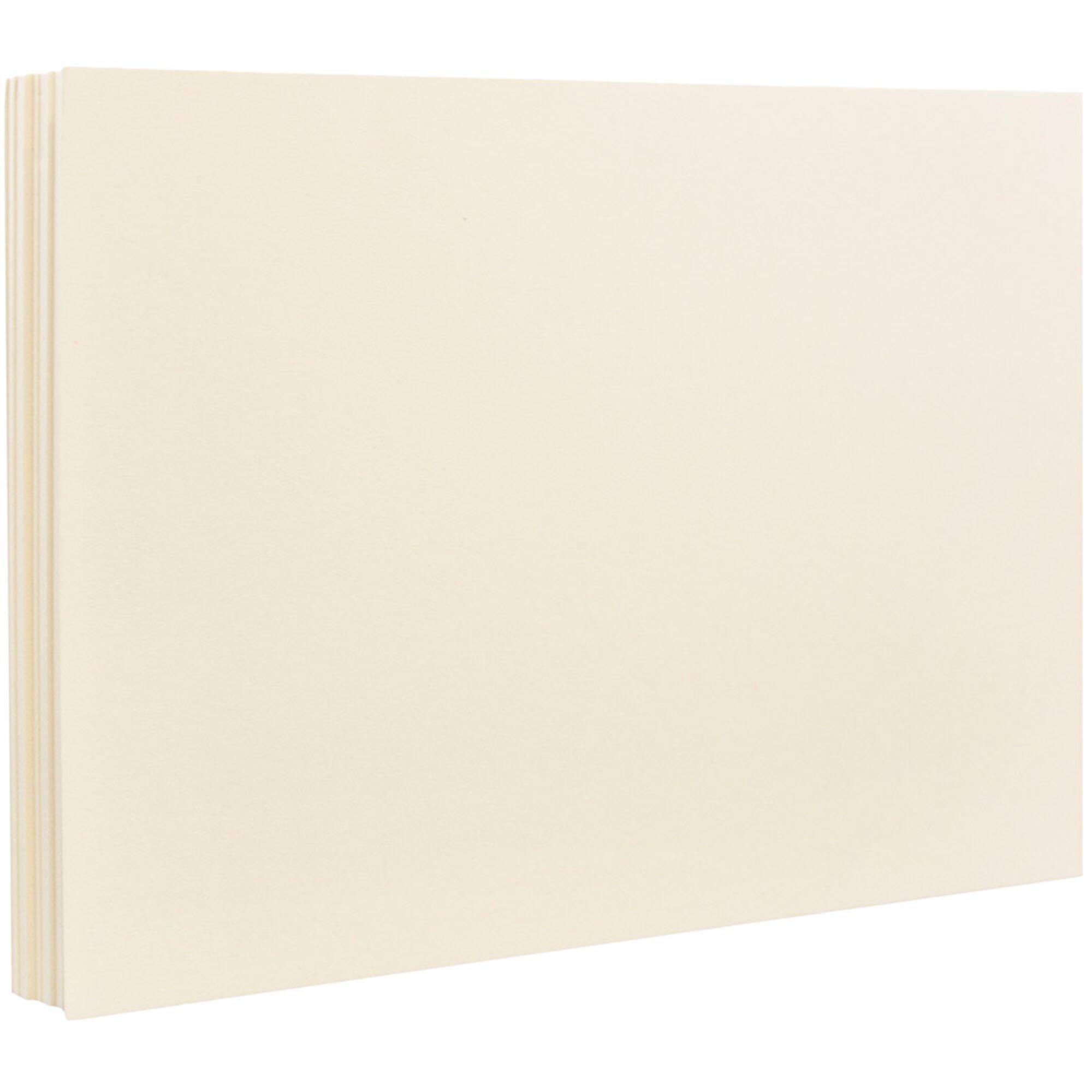JAM Paper 4.25" x 5.5" Ivory Blank Flat Note Cards